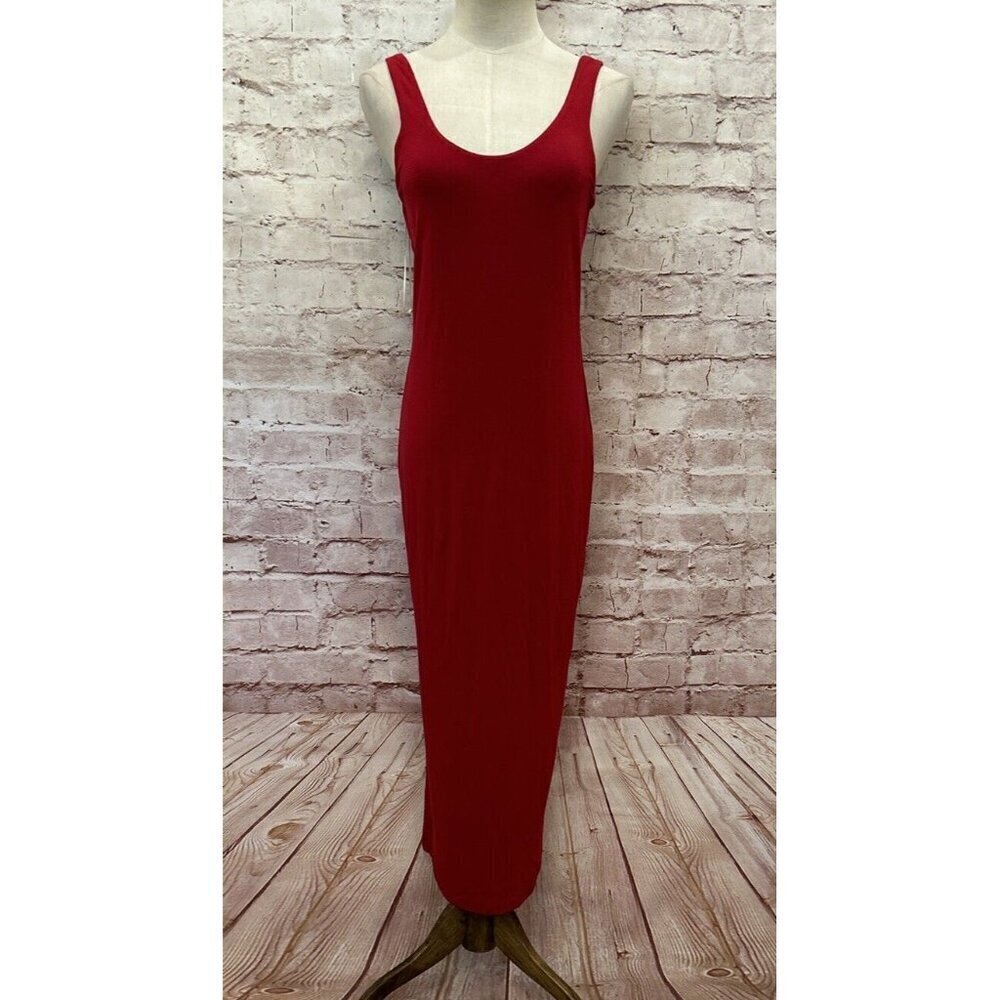Fashion Nova Womens L Your Needs Met Midi Tank Dress Sleeveless Bodycon Stretch